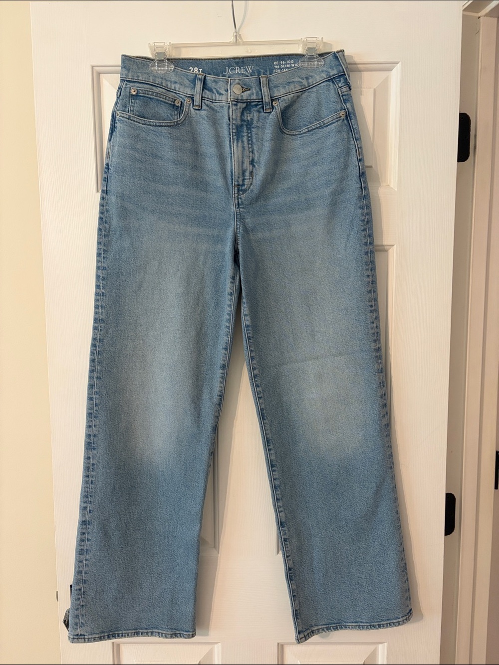 J. Crew Women's Light Wash Tall Slim Wide-Leg Jeans Size 28T NWOT